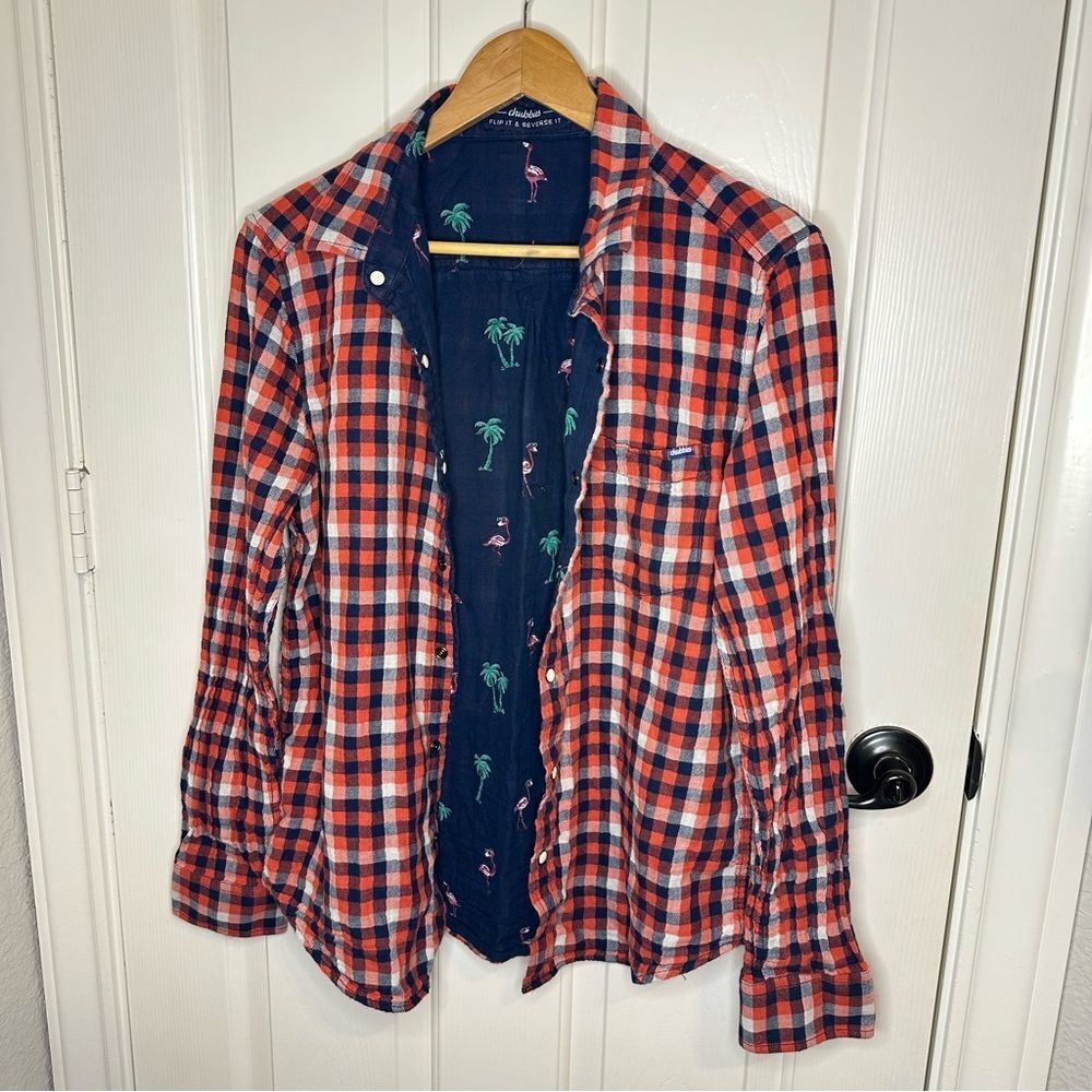 Chubbies Flip It Reverse It Reversible Flamingos … - image 1